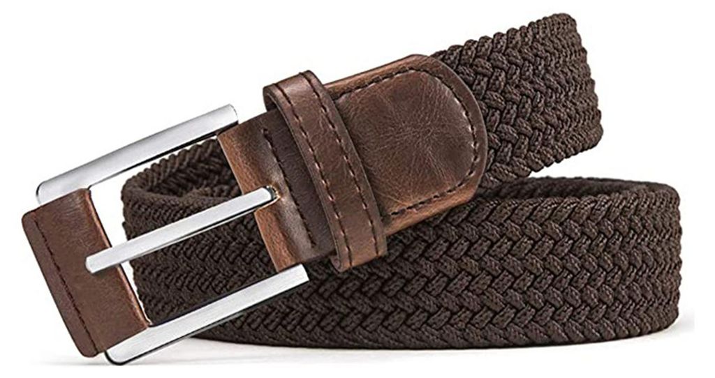 Herren-Freizeitgürtel aus Canvas, gewebt, geflochten, elastischer Bund, lässiger Outdoor-Arbeitsgürtel für Hosen und Jeans