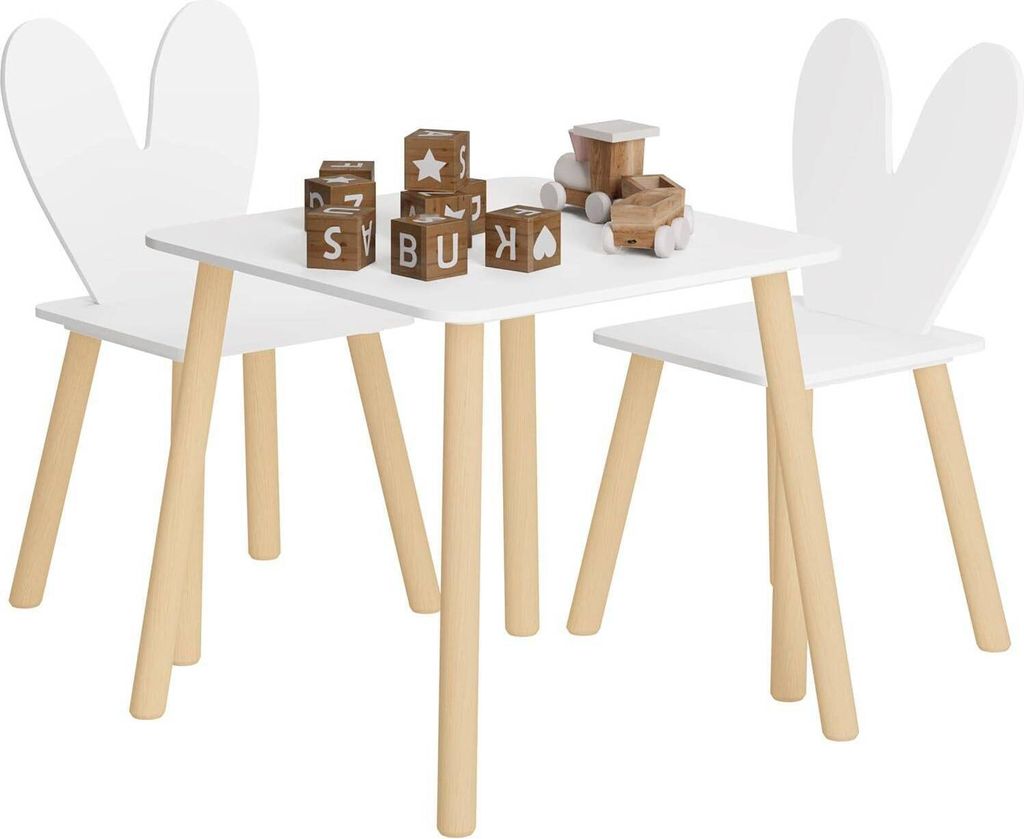 WOLTU Kindertisch mit 2 Stühlen, Kindersitzgruppe, Produktbild 
