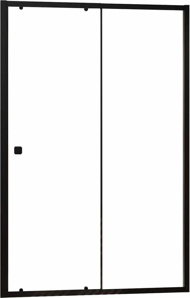 Porte de douche coulissante noire BLACK SLIDE 100 - Extensible 100x185 cm