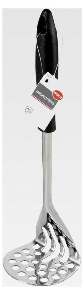 Kartoffelstampfer 30 cm – Edelstahlkopf und Kunststoffgriff, geeignet für Kartoffelbrei, Gemüse-Püree und Obstkompott, langlebig und spülmasc...