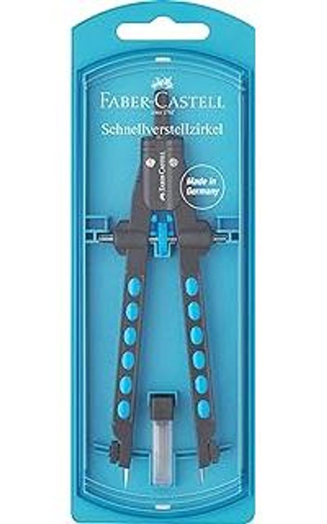 FABER-CASTELL 174340 - Schnellverstell Zirkel, Factory, blau, 1 Stück