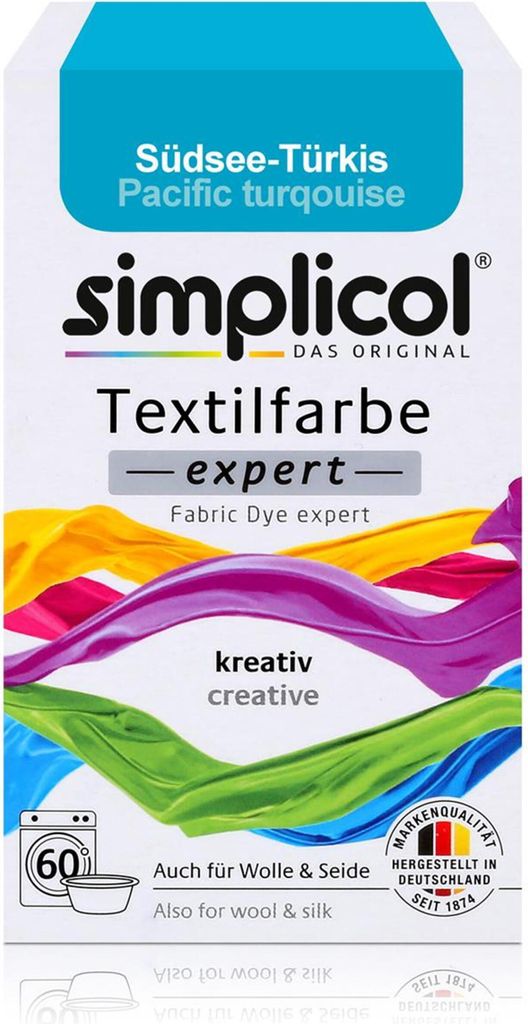 Simplicol peinture textile expert turquoise des mers du sud Image du produit 