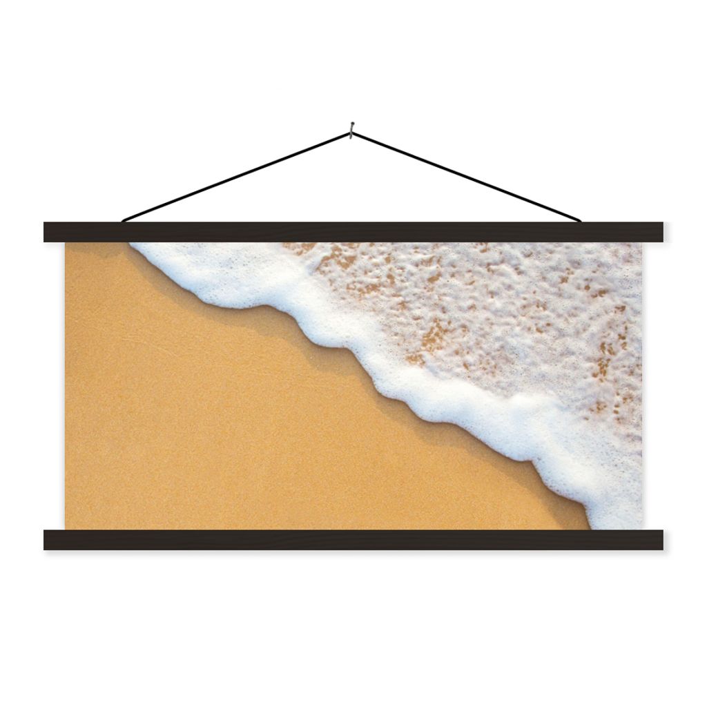 MuchoWow Textilposter Strand - Wasser - Meer - Tropisch - Sommer 150x75 cm mit schwarzem Rahmen - Posterleiste