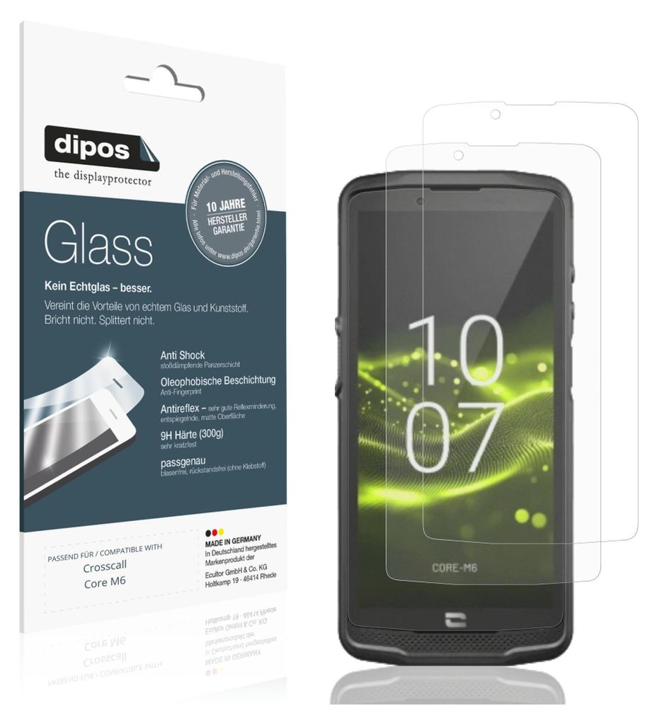 2x Protection ecrán pour Crosscall Core M6 mat Verre souple Image du produit 