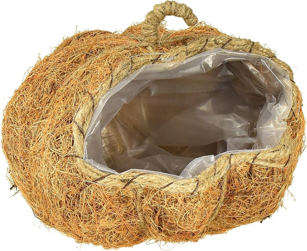 Pflanzkorb Kürbis Herbstdeko Orange Ø22cm H17cm Dekoration
