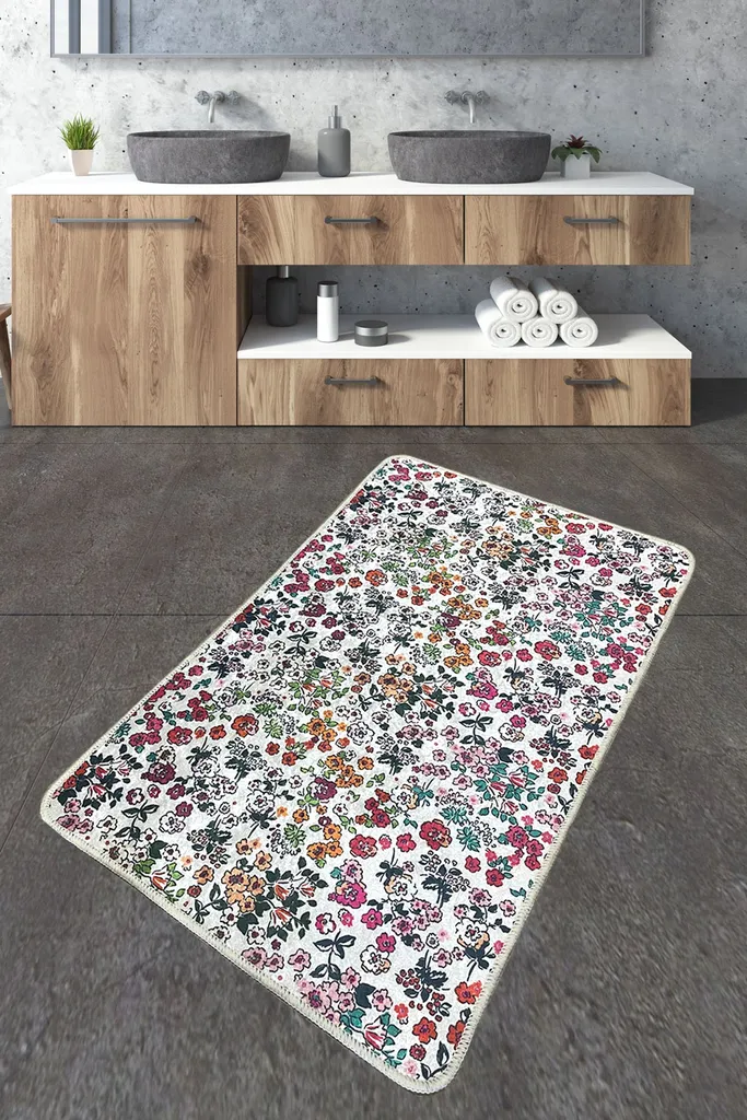 Tapis de bain 100 % Polyester Alara CHL1204 : Absorption maximale 700 g/m²