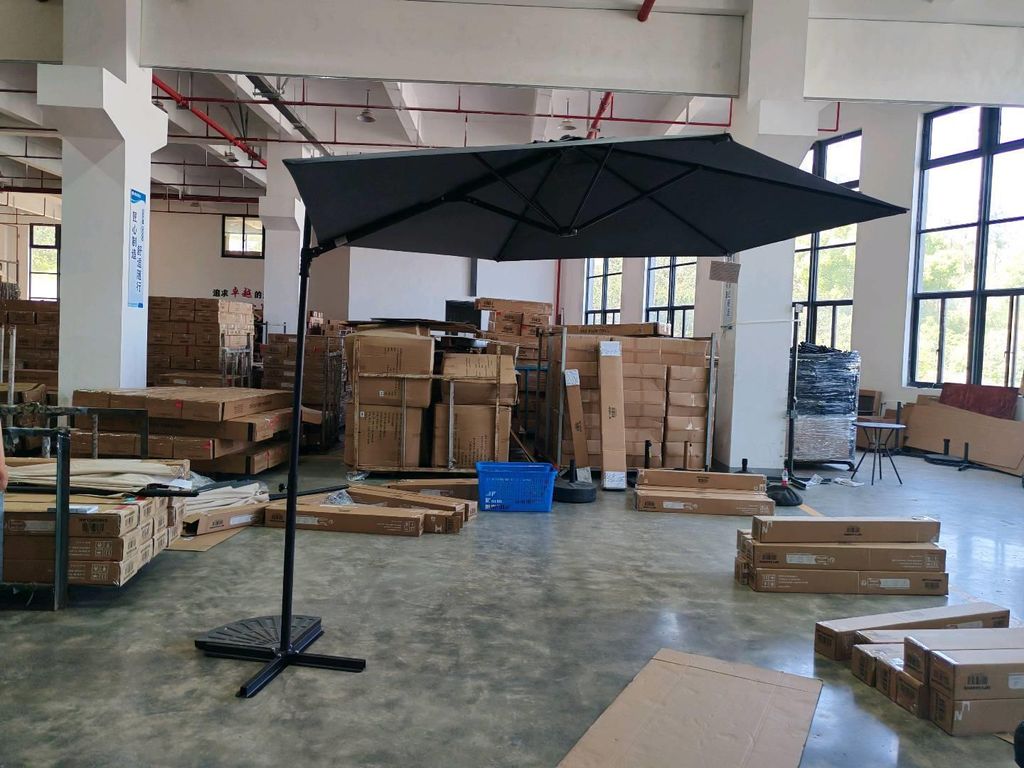 COSTWAY Sonnenschirm φ270 cm, Ampelschirm 360° drehbar, Produktbild 