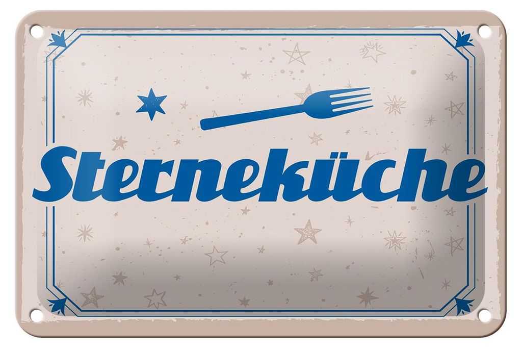Blechschild Spruch 18x12cm Sterneküche Dekoration Produktbild 