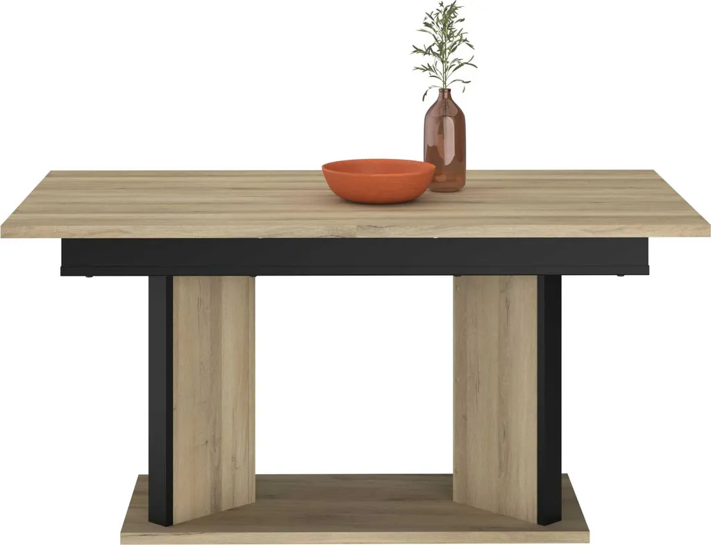 Grande table de repas Oskar extensible pour 8 personnes chêne noir - 11