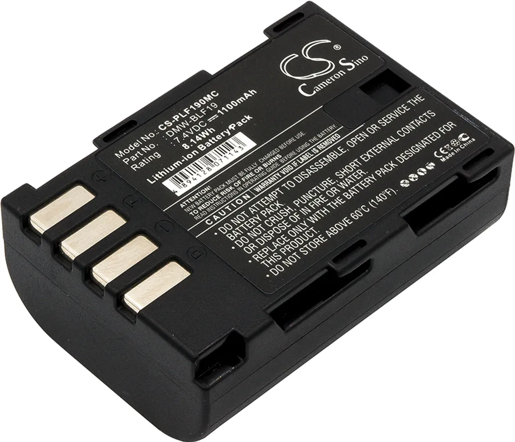 Batteria TECHTEK per Panasonic Lumix GH3 - Ricambio DMW-BLF19 Alta Qualità