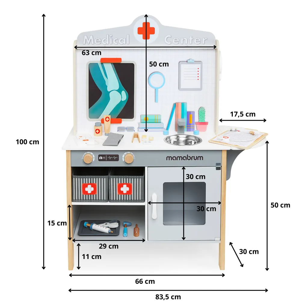 Hôpital en bois robuste chirurgie XXL pour soigner tous les doudous - 8