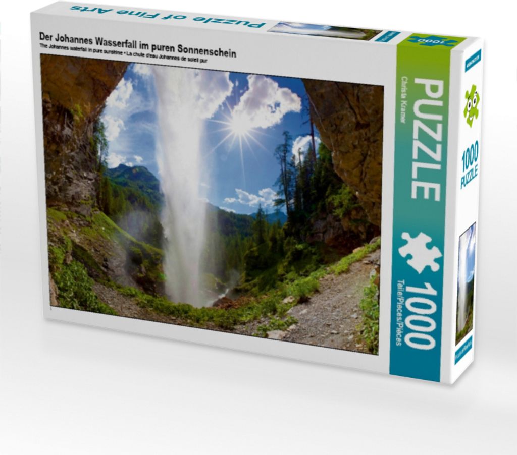 Calvendo Der Johannes Wasserfall im puren Sonnenschein 1000 Teile Puzzle quer 640x480mm, Kramer Christa; 7430545