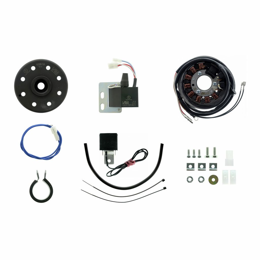 Lichtmagnetzündanlage mit integrierter vollelektronischer Zündung, 12V 80W für MZ-Modelle GE250, ETS-G250 - Geländesport