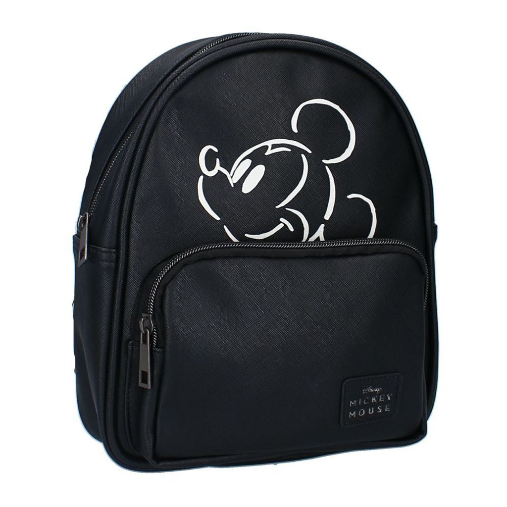 Damen-Rucksack Klein | Kunstleder | Disney Mickey Mouse | 26 x 22 x 8 cm