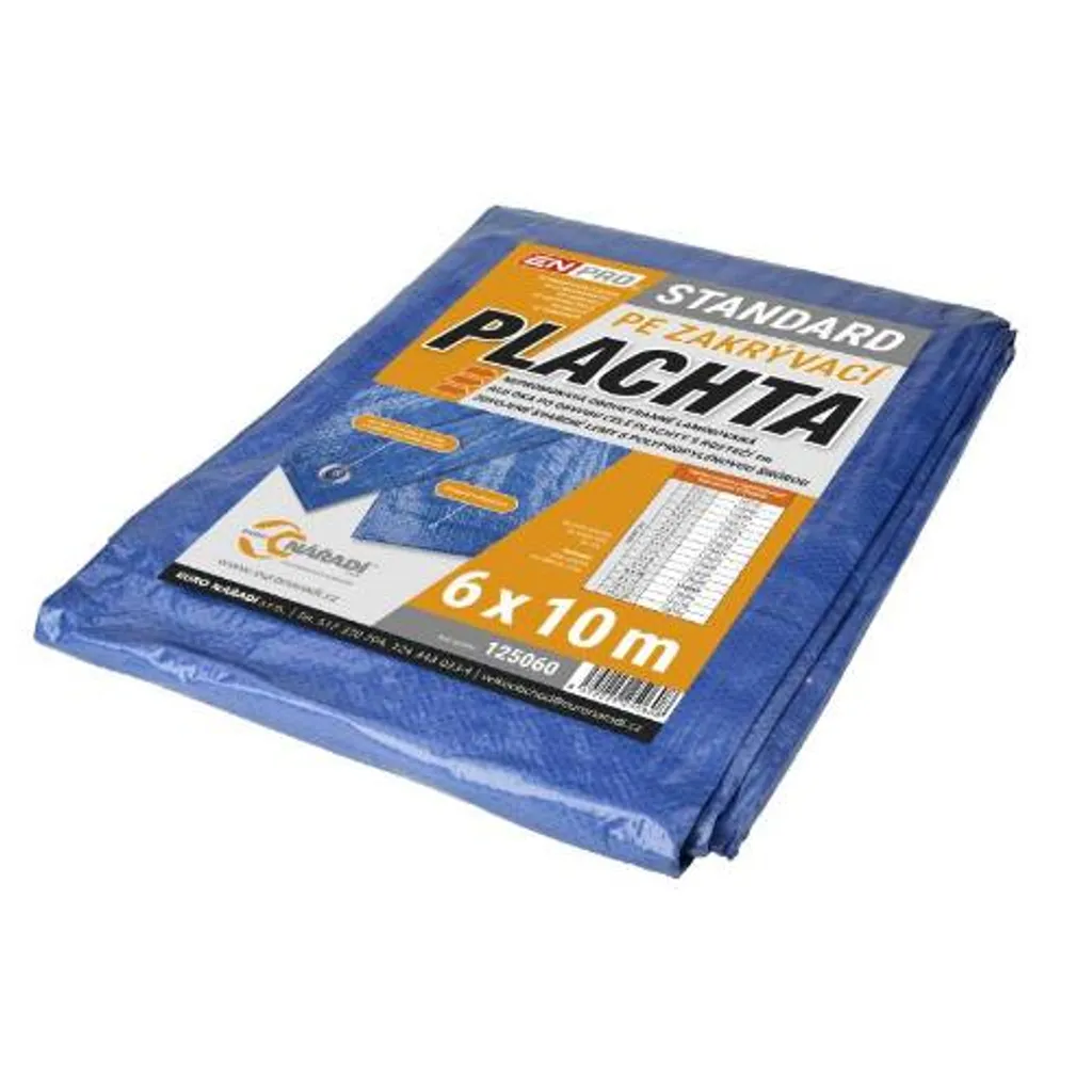 Telo Occhiellato 6x10m Blu/Argento Enpro Standard 70g/mq Impermeabile