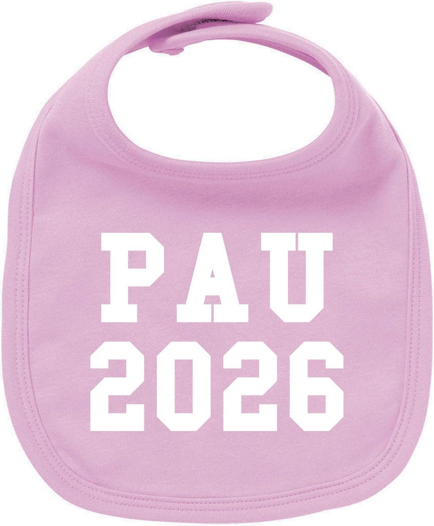 Huuraa Unisex Babylatz PAU 2026 Abschluss Spanien Geschenk Babypink Baumwolle PAU 2026 Mitbringsel