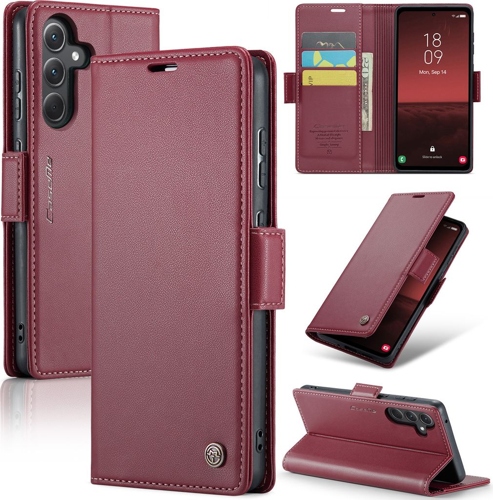 Galaxy A35 Hülle, Leder Brieftasche Kartenfach Schutzhülle Produktbild 