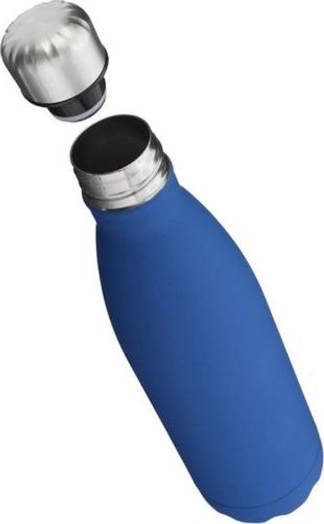 Blaue Thermosflasche aus Edelstahl – Isolierflasche BPA-frei für heiße & kalte Getränke | Auslaufsichere Trinkflasche für Sport, Schule & Alltag