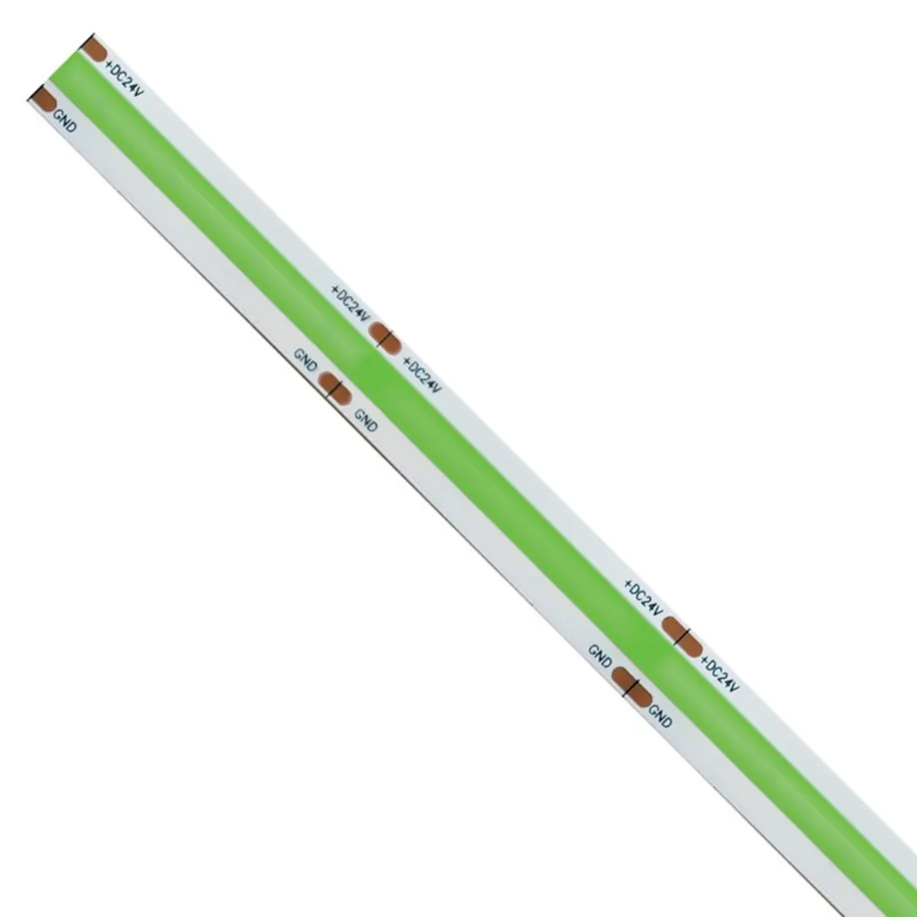 Striscia led COB monocolore da 15W/MT 24V - Bobina da 5m - Verde