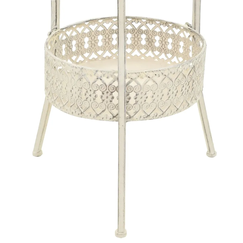 Table de bistrot stable et compacte pour petits salons métal blanc - 10