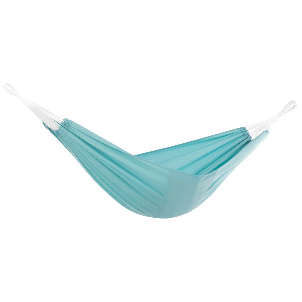 VIVERE Brazilianische Hängematte aus Polyester 370x140 cm – 200 kg Belastung - Aqua