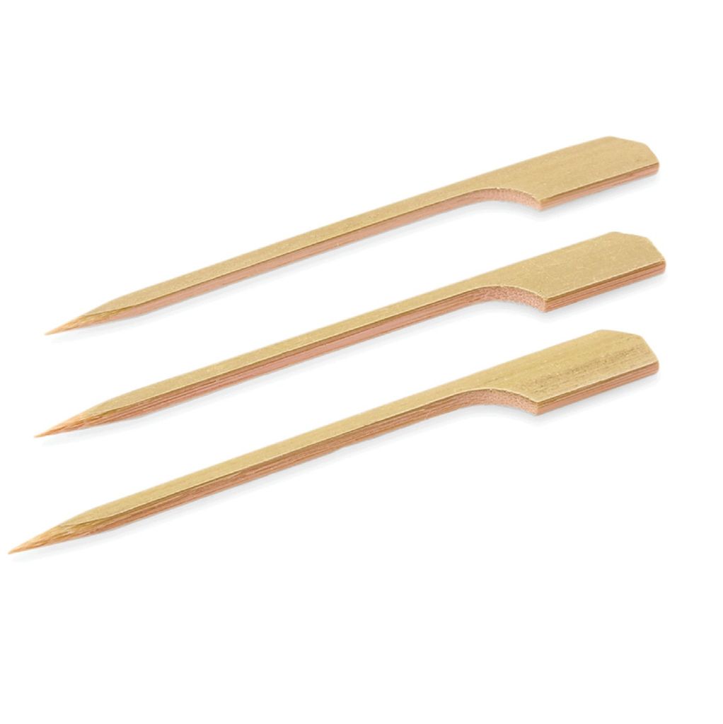 Picker Set, 9 cm, Set á 100 Stück, Bambus
