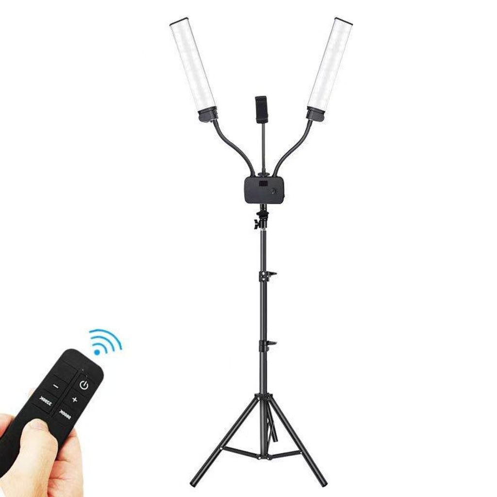 ZELURXX Lampada fotografica pieghevole a doppio tubo con 3 Immagine del prodotto 