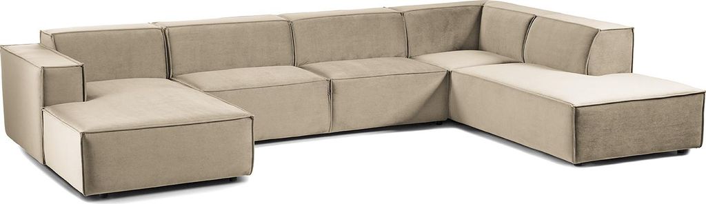 home24 Wohnlandschaft mit Longchair & Ottomane