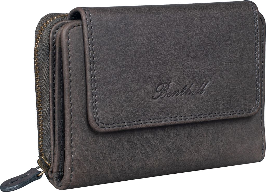 Benthill Damen Geldbörse Leder - Echt-Leder Portemonnaie Produktbild 