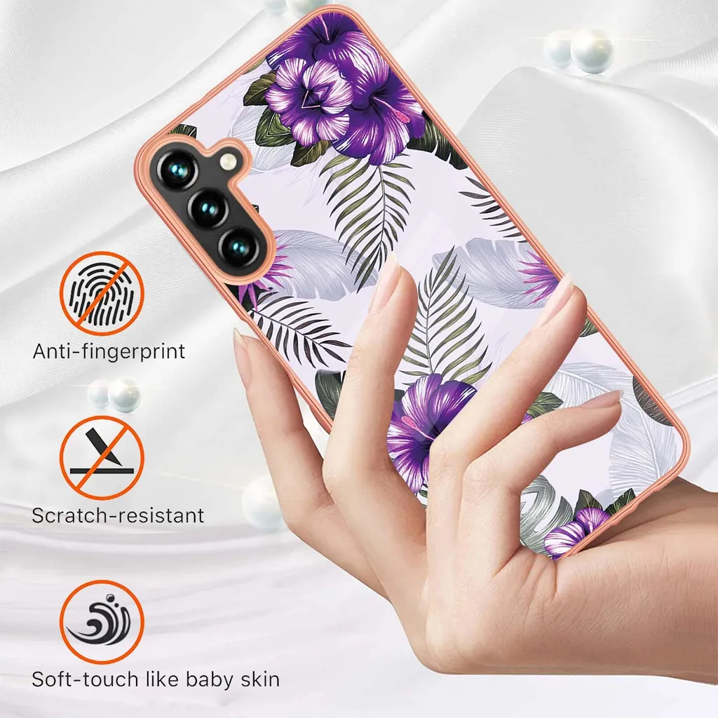Cover Samsung A34 Viola Fantasia - Custodia Silicone TPU Antiurto Purple - 2
