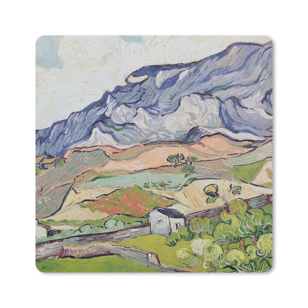 MuchoWow Mauspad Mousepad Die Alpen - Vincent van Gogh 20x20 cm - Mousepads - Maus Mat - Pad - Mausunterlage - Desk Mat - Bureauartikeln