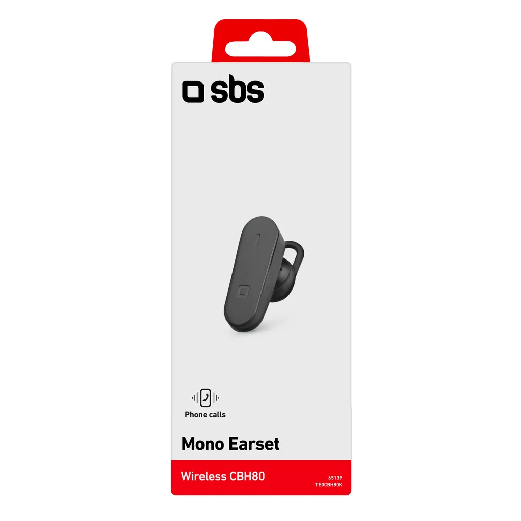 Écouteurs sans fil autonomie 60 mAh SBS TE0CBH80K son stéréo couleur Noir