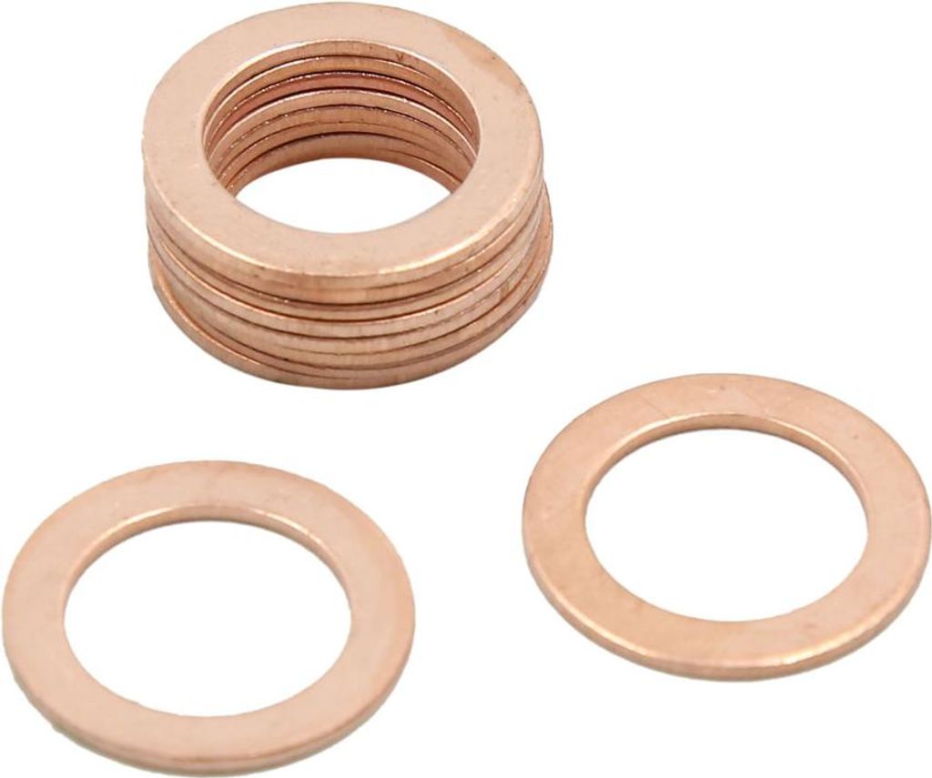 Unterlegscheiben 10Stk. 13,5mm Inner Kupfer Flache Auto Dichtungen Ringe