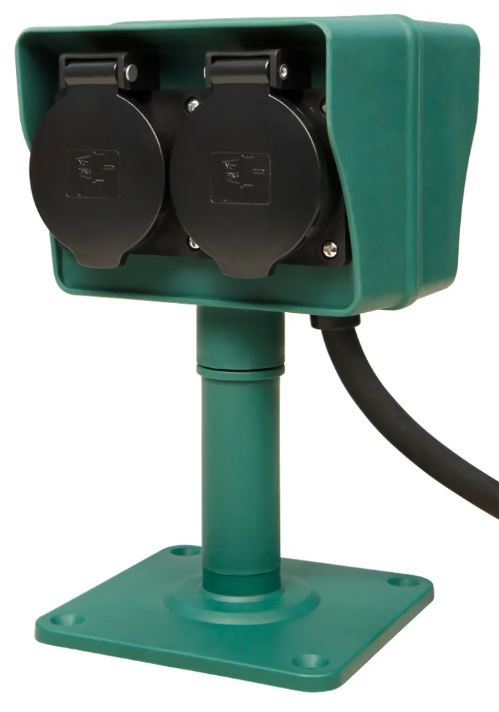 REV Garten Multiprise Jardin 4 Prises avec Piquet et Câble 1,5m 0595009555