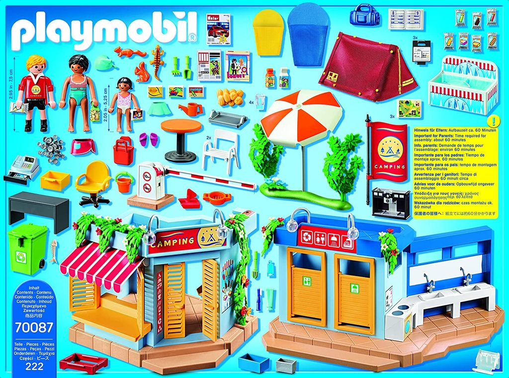 PLAYMOBIL® Family Fun 2er Set 70087 70092 Großer Campingplatz Minigolf 