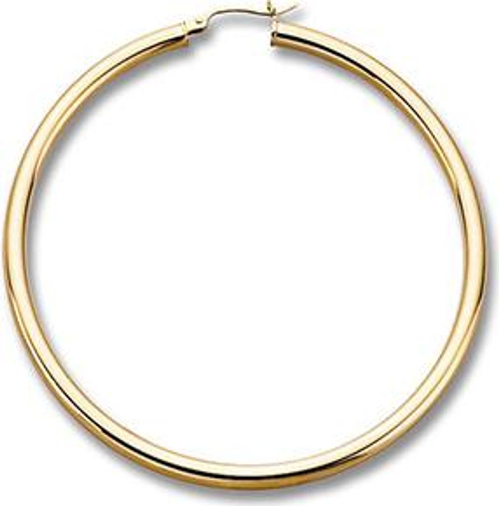 9 Karat (375) Gold Damen - Paar Creolen - 50mm; TRS13960MM50