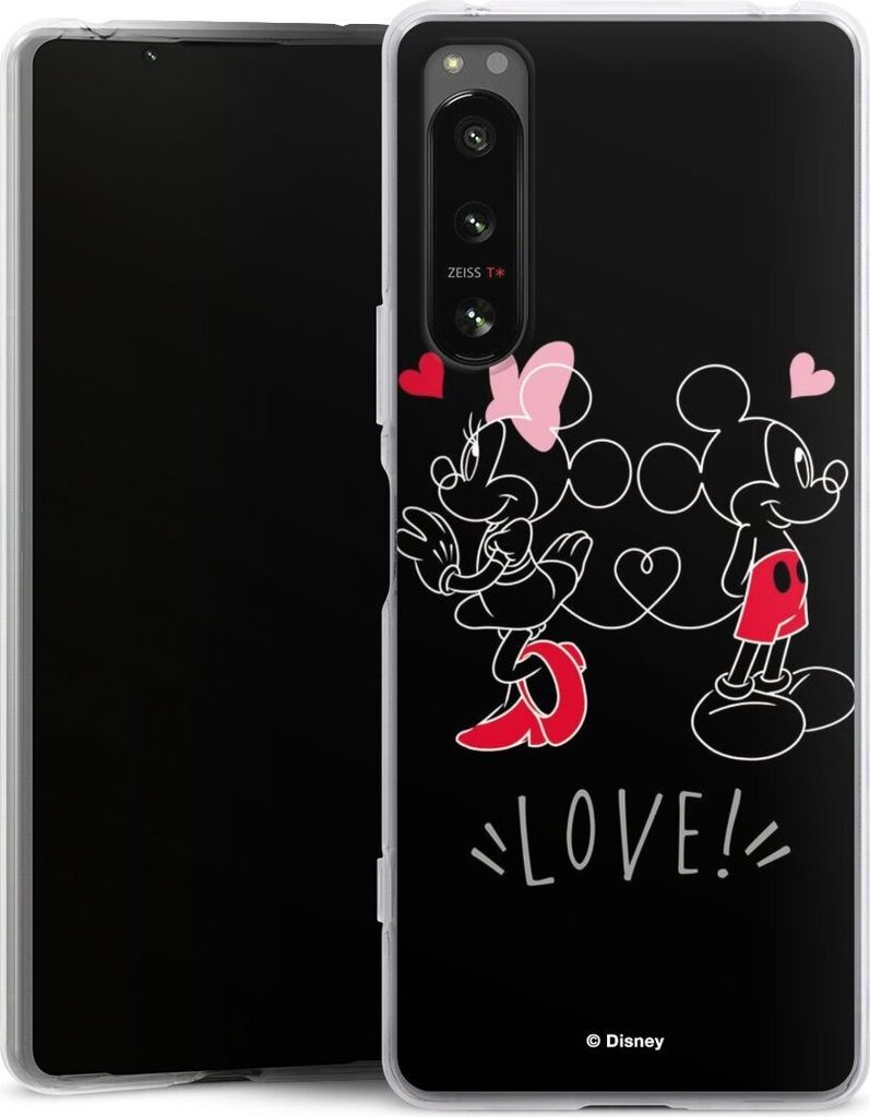 DeinDesign Handyhülle für Sony Xperia 5 IV Silikon Hülle Case Smartphone Schutzhülle Disney Liebe Mickey & Minnie Mouse