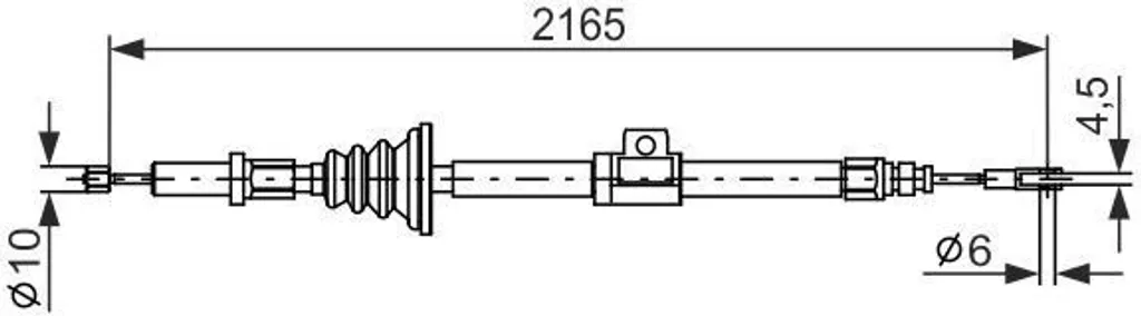 Câble de frein à main pour Volvo S70 et V70 I Bosch 1 987 482 105 OE