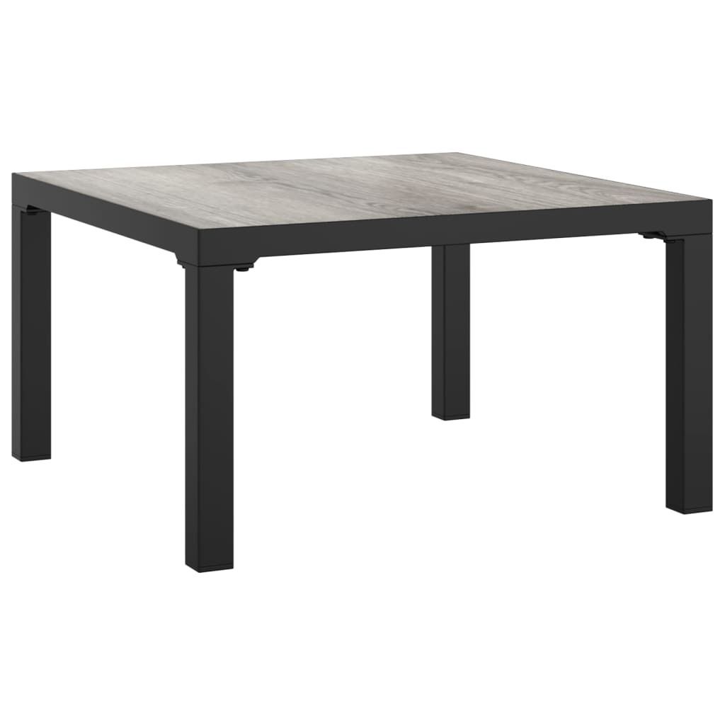 Tavolino da giardino grigio 55x55x31 cm DPC e acciaio Immagine del prodotto 