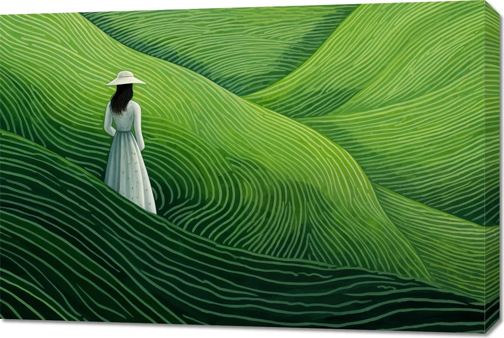 Quadro 90x60 Paesaggio Campagna HD - Stampa Canvas su Telaio Legno