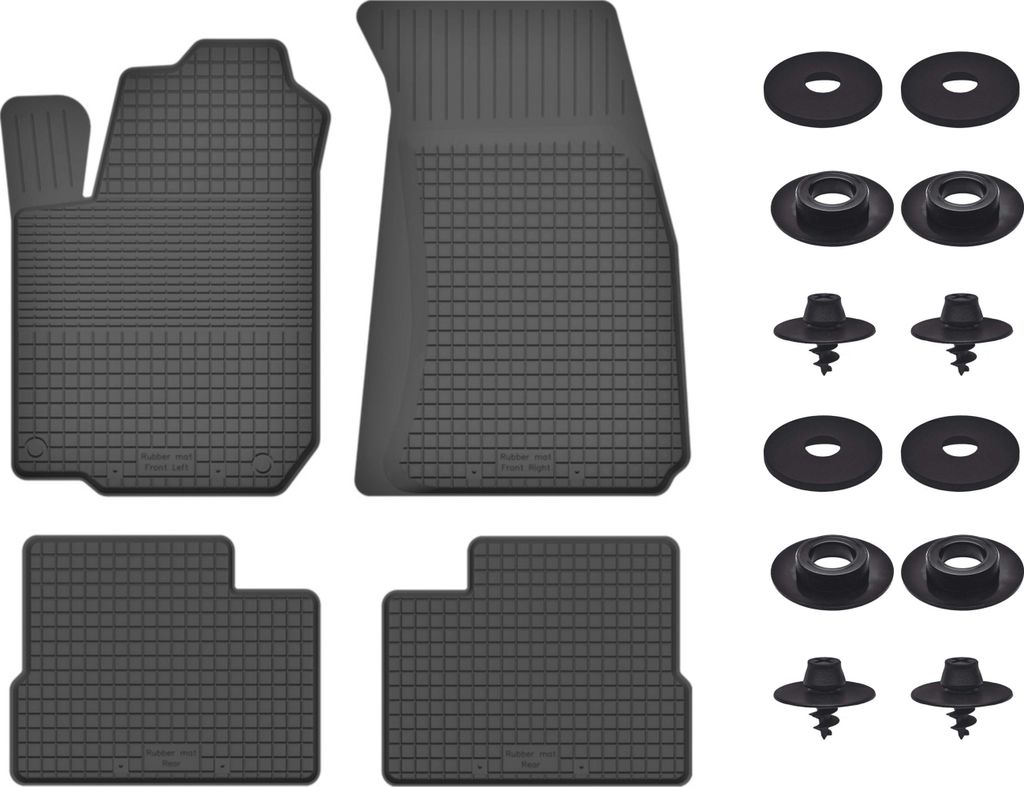 Gummimatten Mit Stoppern Für: Mitsubishi Outlander I (2001-2006) Schwarz Set