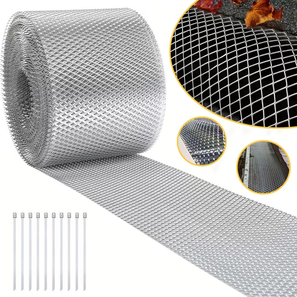 Aluminium‑Dachrinnenschutz Gitterrolle, Dachrinnenabdeckung Produktbild 