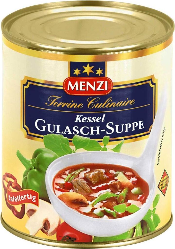 Menzi Kessel Gulaschsuppe mit Rindfleisch typisch ungarisch Produktbild 