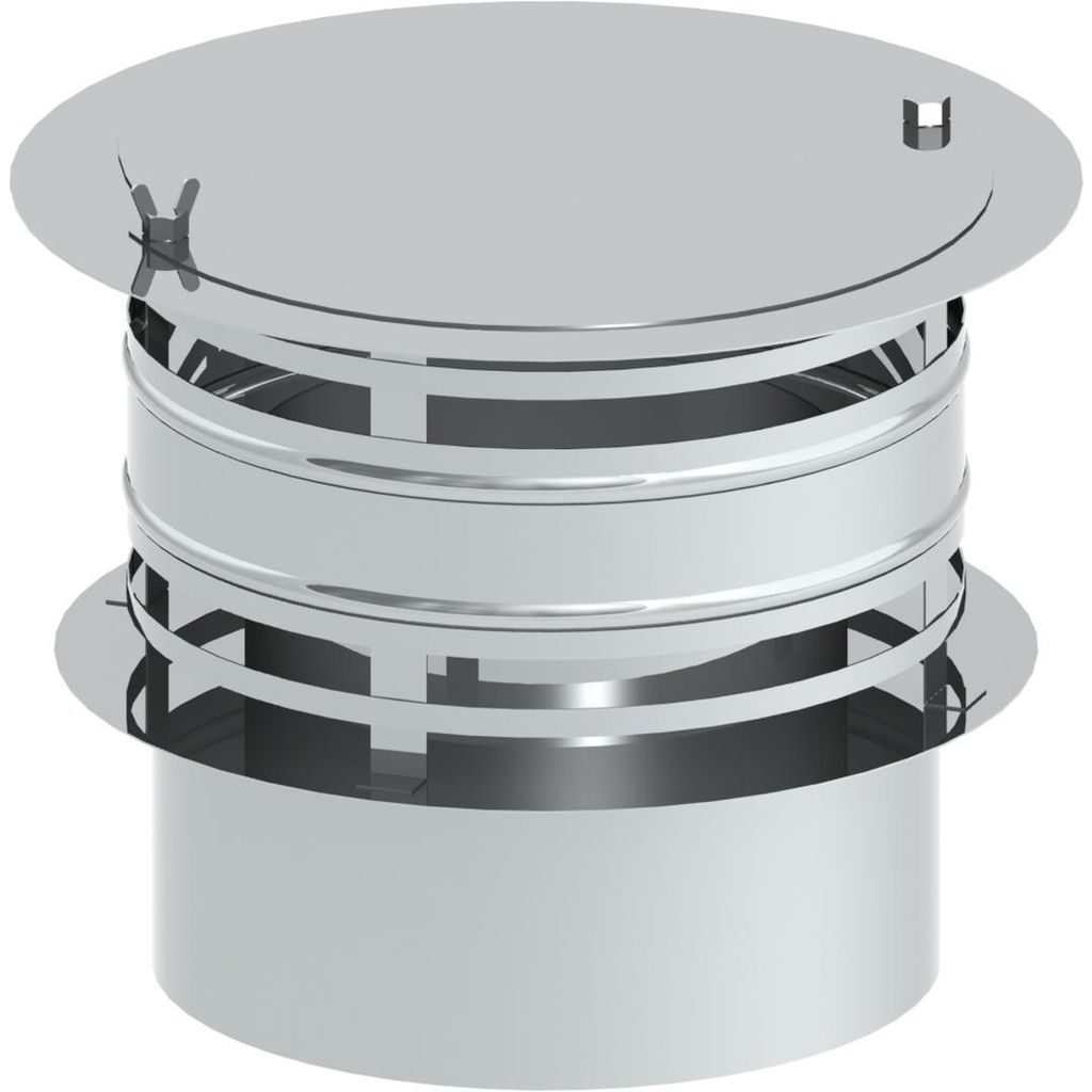 Jeremias DW-ECO 2.0 200mm Hollandhaube drehbare Reinigungsscheibe Edelstahl Abgassystem doppelwandig