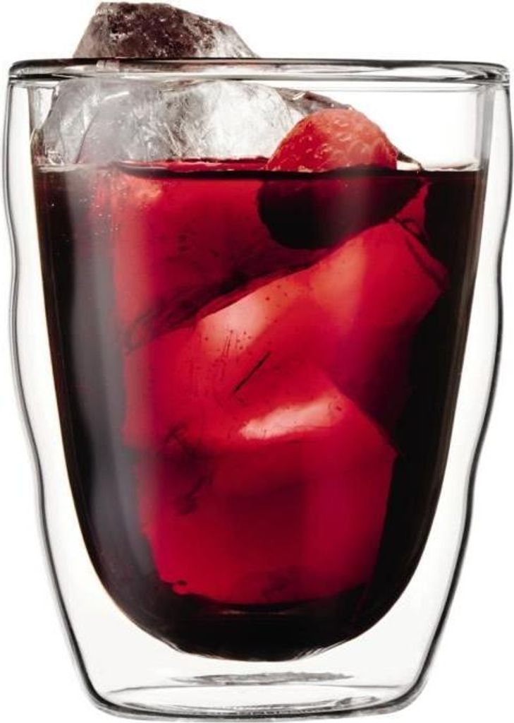 Doppelwandige Gläser Set, BODUM Pilatus, 2 Stück, 0.35 l, Transparent, Borosilikatglas
