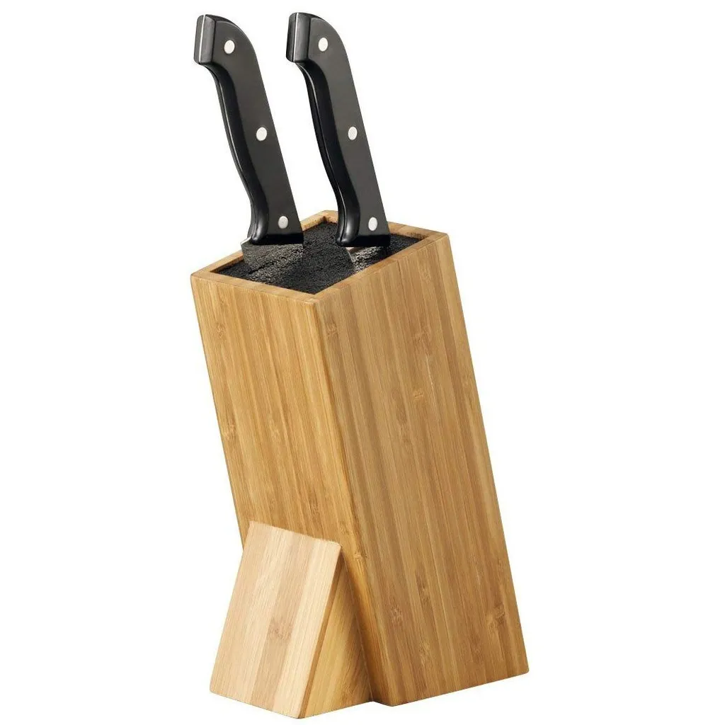 Set Coltelli Zeller con Ceppo Marrone 24,5cm | Organizer Cucina Bambù