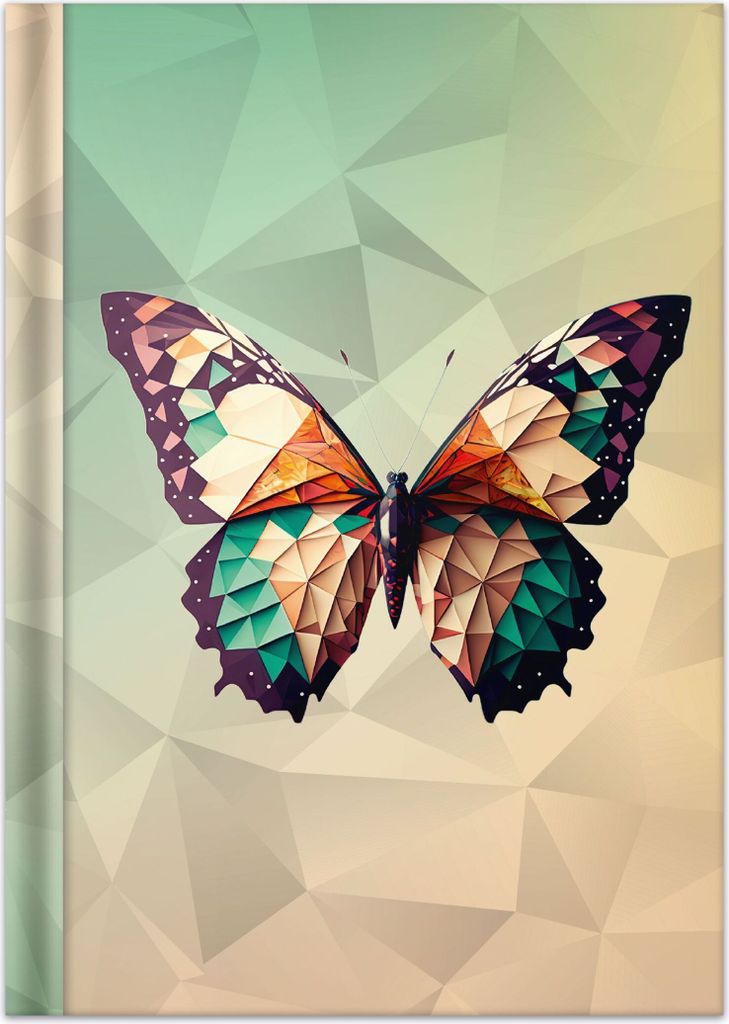 RNK Verlag Notizbuch "Schmetterling" DIN A5 kariert Kladde 96 Blatt