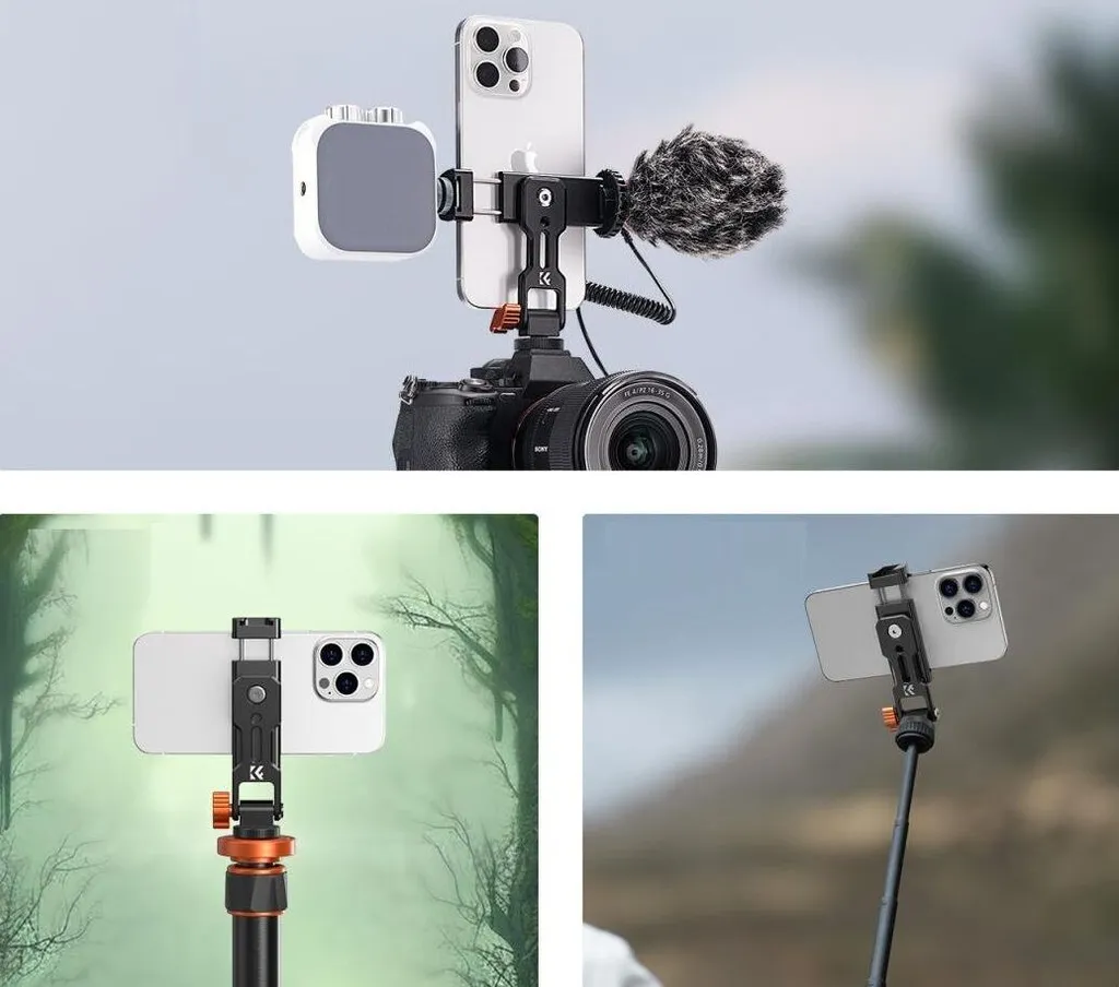 Support Smartphone 1/4'' en Métal Pivotant à 360° K&F Concept MS18 - 8