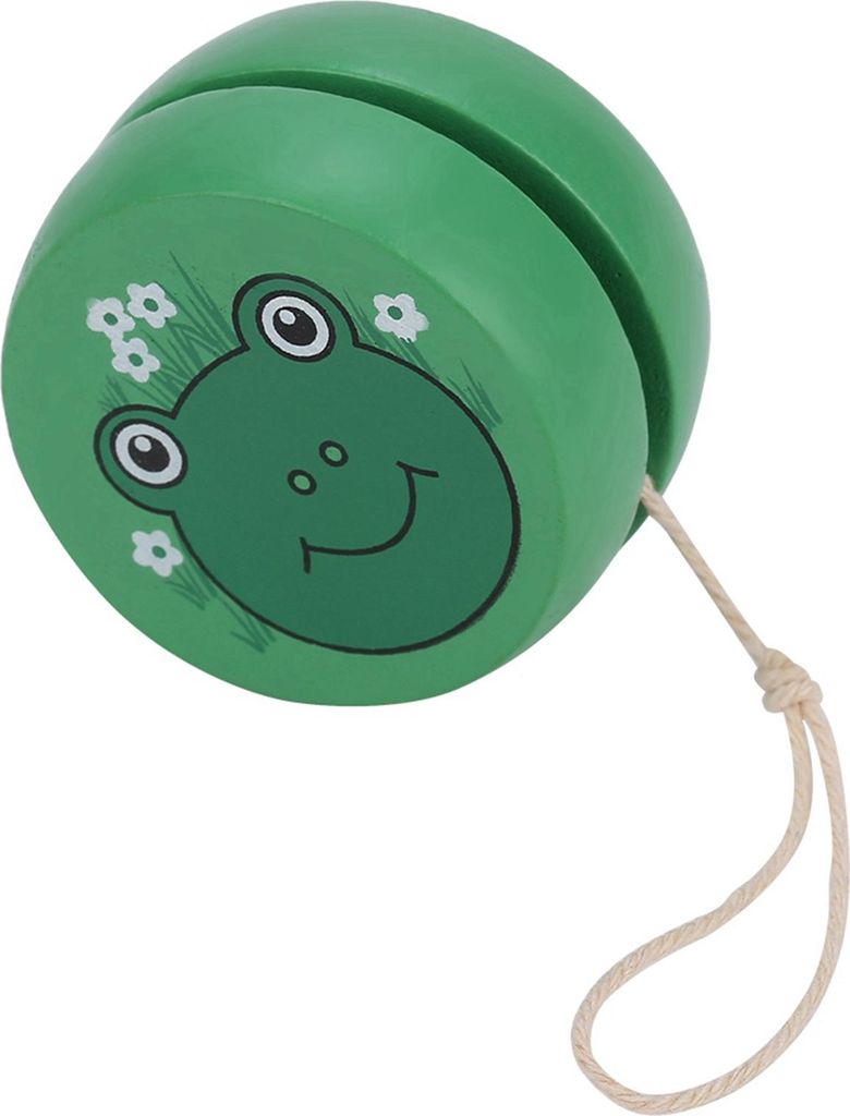 Niedliche Cartoon-Muster hölzerne Yoyo Ball Spielzeug frühe Bildung Lernspielzeug für Kind Kind (Frosch)