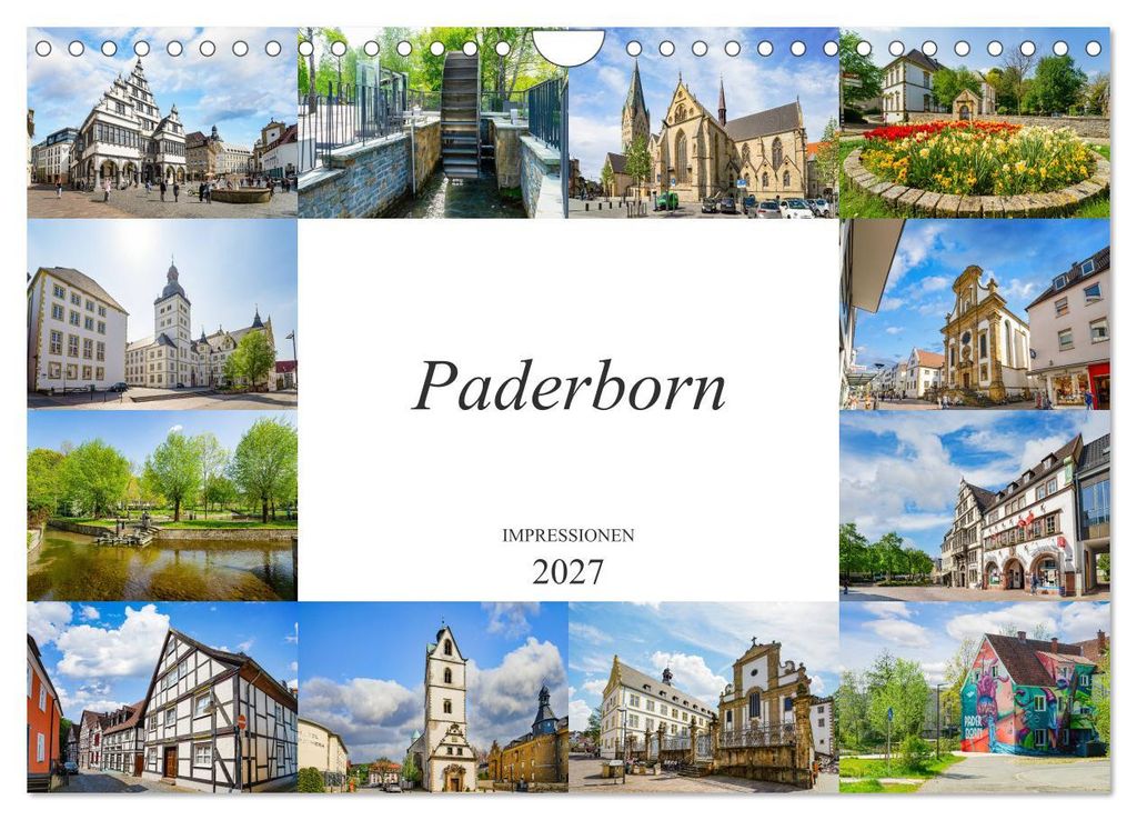 Paderborn Impressionen (Wandkalender 2027 DIN A4 quer), CALVENDO Monatskalender